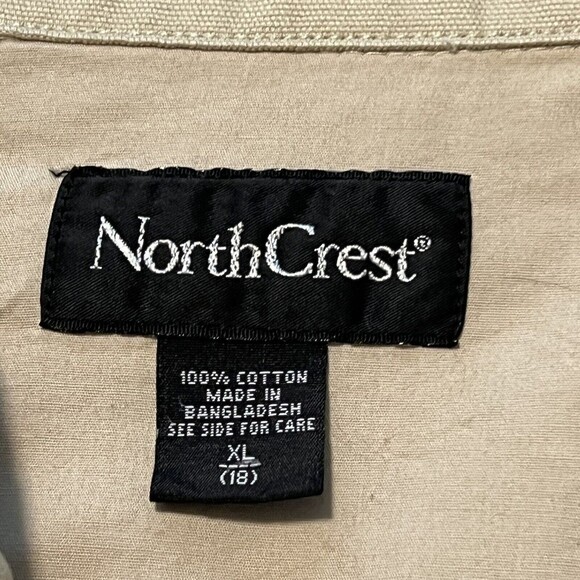 NorthCrest Womens Khaki Cotton Field Jacket With Buttons Pockets Size XL - Picture 8 of 12